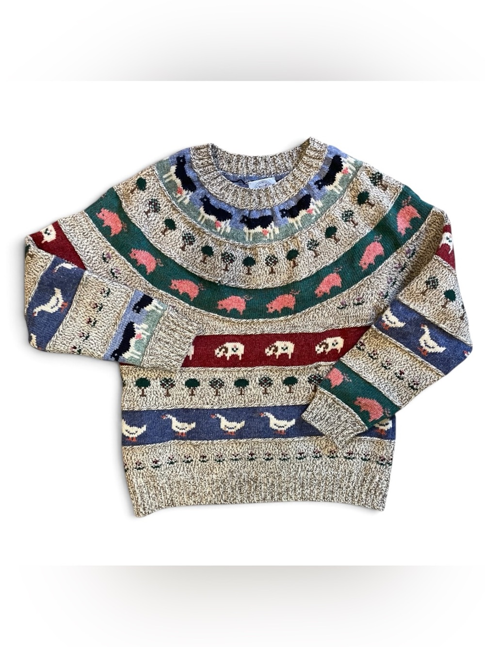 Vintage Blueberry Woolens 100% Wool Sweater Women’s Medium Made In Maine USA